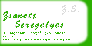 zsanett seregelyes business card